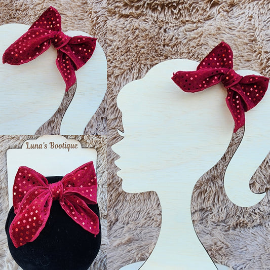 Metallic Dotted Isabel Bow