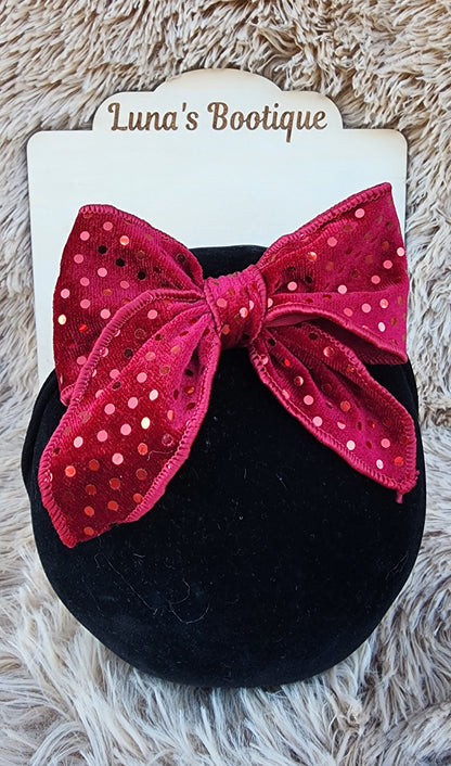 Metallic Dotted Isabel Bow