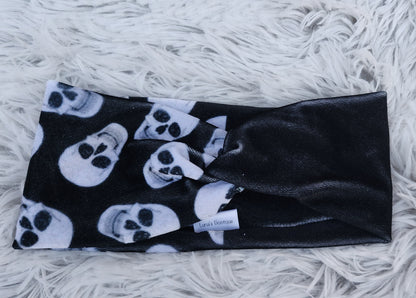 Velvet Skull Twist Headband
