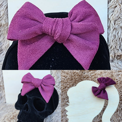 Faux Suede Hair Bows