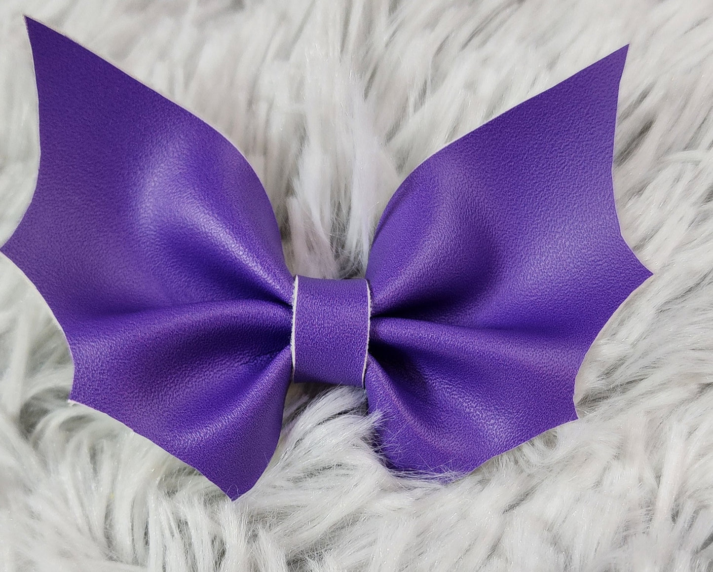 Faux Leather Bat Bow