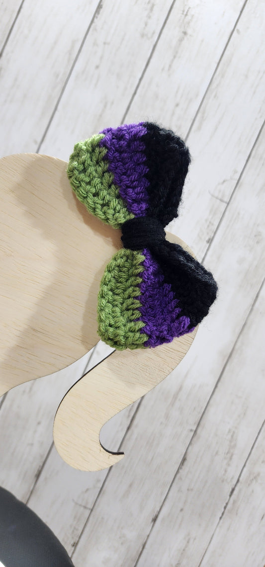 Crochet Halloween Puff Bow