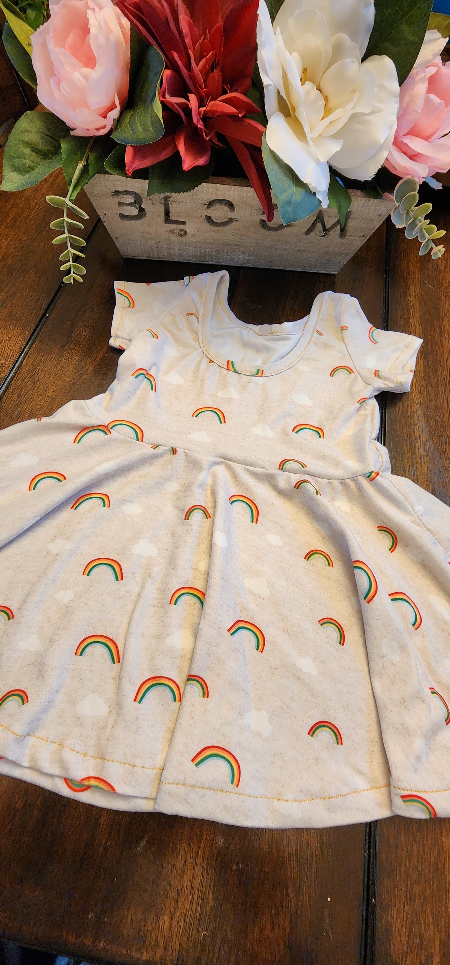 Soft as a Rainbow Cloud Twirl Dress