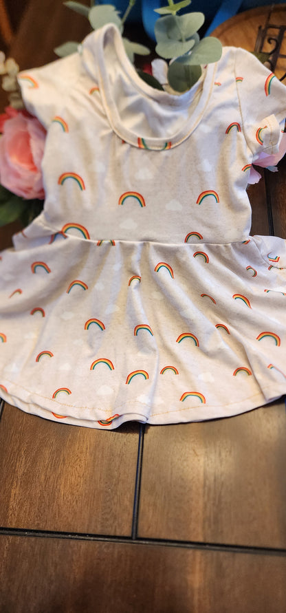 Soft as a Rainbow Cloud Twirl Dress